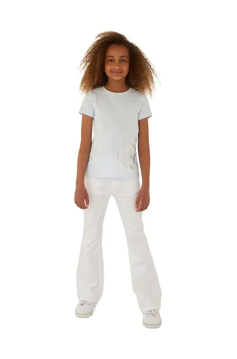 Dječje hlače Guess boja: bijela, bez uzorka