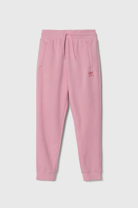 Детские спортивные штаны adidas Originals цвет розовый однотонные