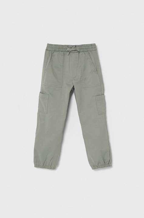 Dječje hlače Abercrombie & Fitch boja: zelena, bez uzorka