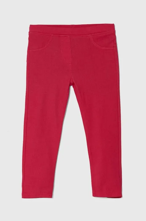 Детские брюки United Colors of Benetton цвет розовый однотонные