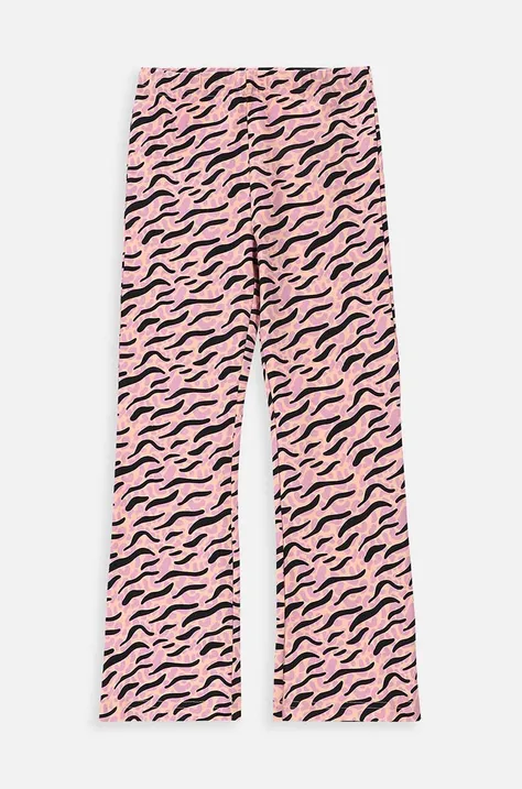 Coccodrillo spodnie dziecięce kolor różowy wzorzyste