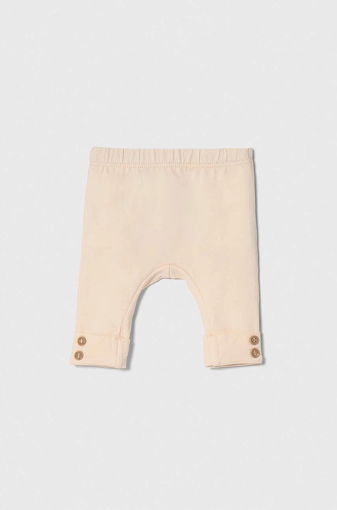 United Colors of Benetton pantaloni bebe culoarea portocaliu, neted