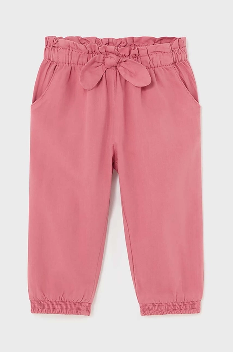 Mayoral pantaloni bebe culoarea portocaliu, neted