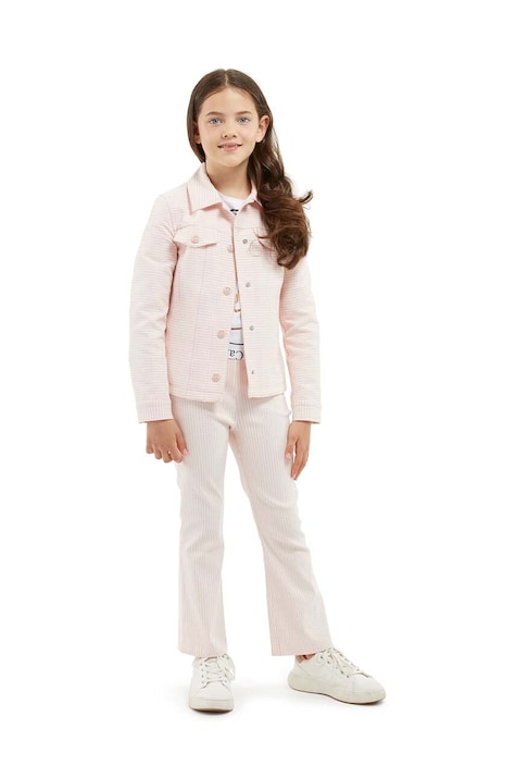 Guess pantaloni copii culoarea roz, modelator