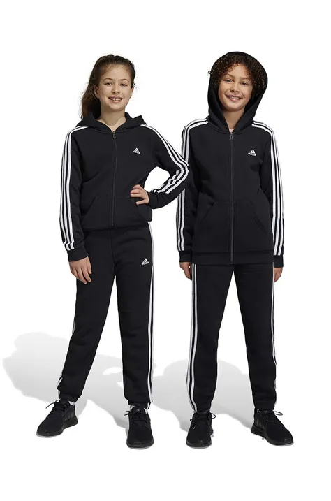 Дитячі спортивні штани adidas колір чорний з аплікацією