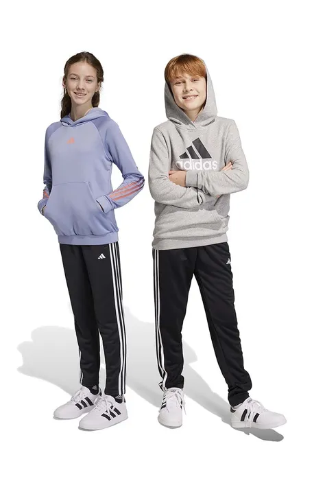 Детские спортивные штаны adidas цвет чёрный с аппликацией