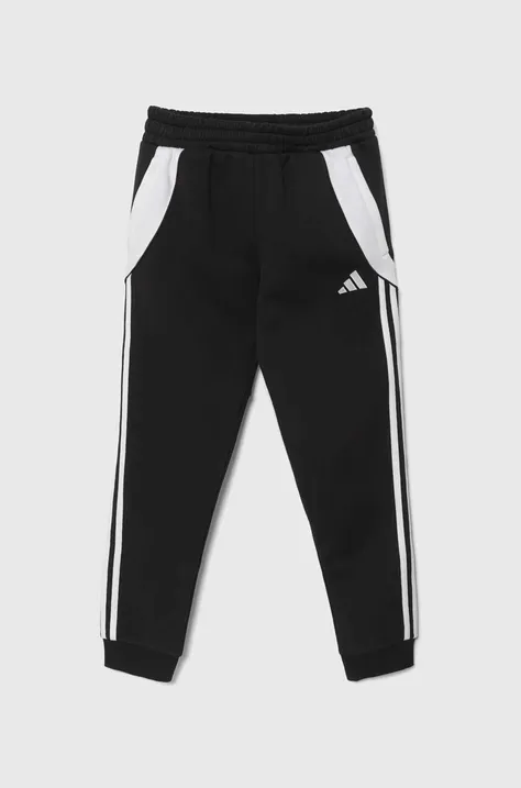 Detské tepláky adidas Performance TIRO24 SWPNTY čierna farba, s nášivkou