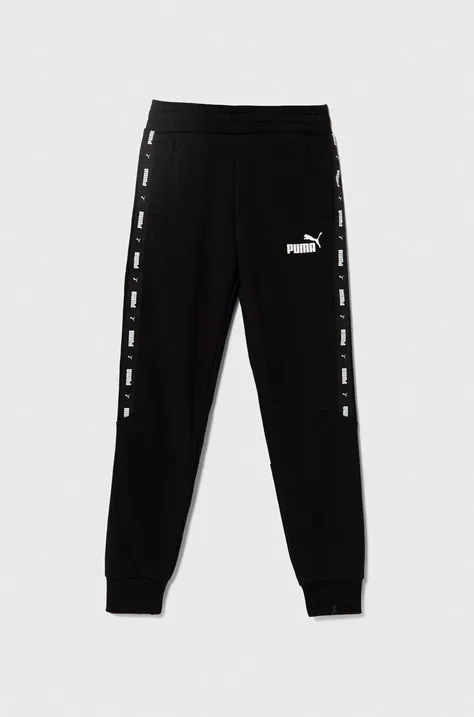 Дитячі спортивні штани Puma ESS Tape Sweatpants TR cl колір чорний з принтом
