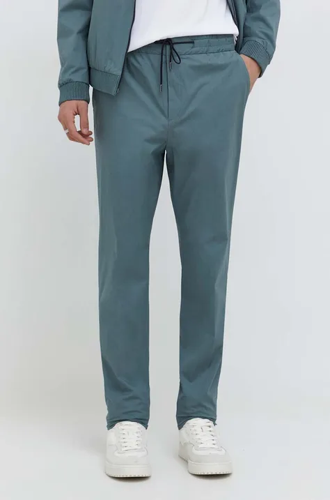 HUGO spodnie męskie kolor zielony proste