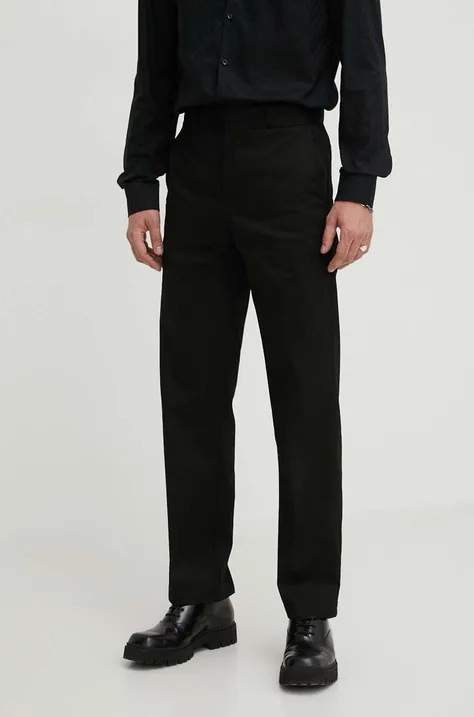 HUGO spodnie męskie kolor czarny proste