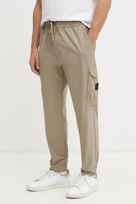 BOSS Green pantaloni de trening culoarea verde, neted