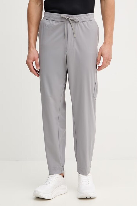 BOSS Green spodnie dresowe kolor szary gładkie