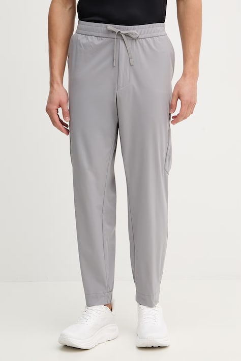 BOSS Green pantaloni de trening culoarea albastru marin, neted