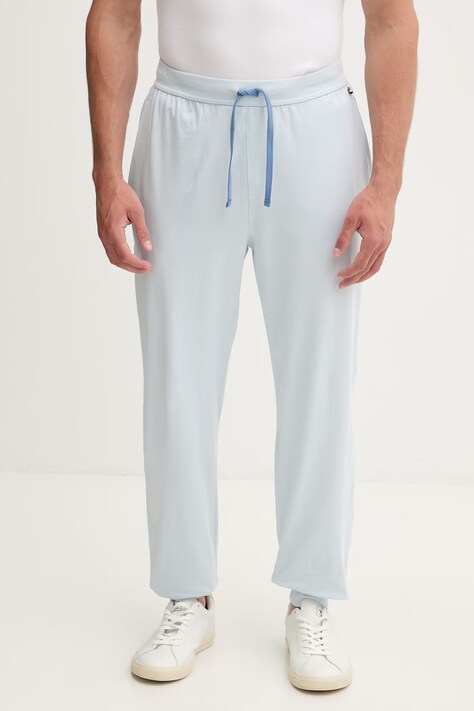 BOSS spodnie lounge męskie bawełniane z elastanem Mix&Match Pants niebieskie regular waist 50515305