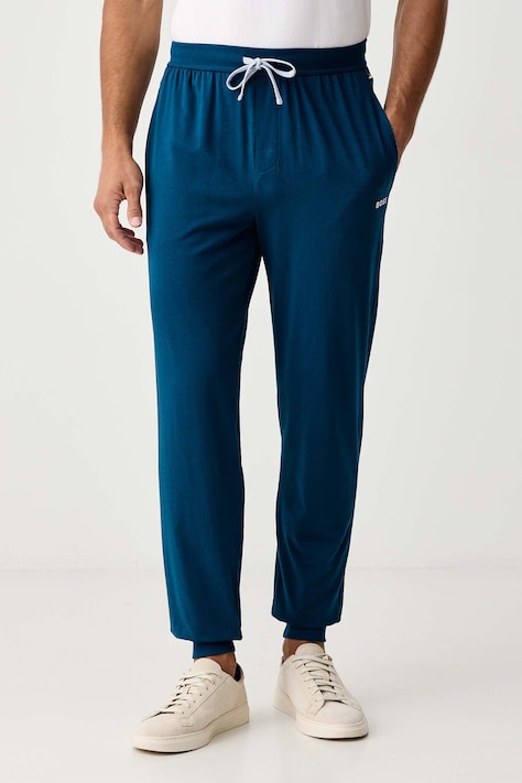 BOSS Παντελόνι lounge ανδρικό βαμβακερό με ελαστάν Mix&Match Pants μωβ κανονική 50515305