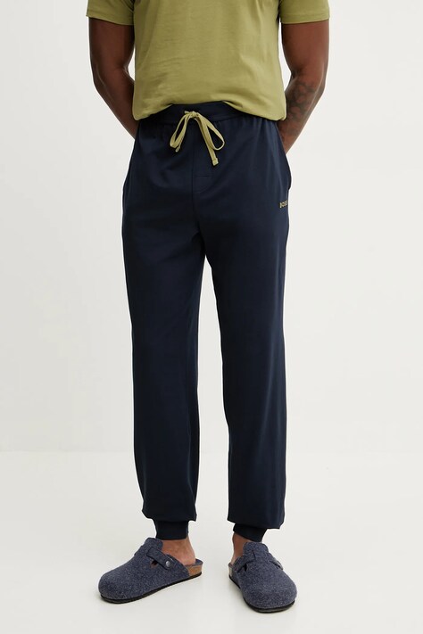 BOSS pantaloni de lounge culoarea albastru marin, neted, 50515305