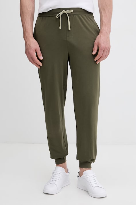 BOSS lounge alsó férfi pamut elasztánnal Mix&Match Pants zöld normál derék 50515305