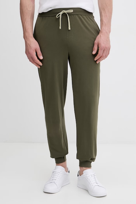 BOSS loungewear kalhoty pánské bavlněné s elastanem Mix&Match Pants zelené regular waist 50515305