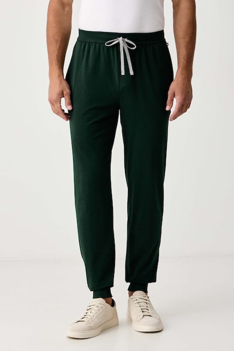 BOSS Παντελόνι lounge ανδρικό βαμβακερό με ελαστάν Mix&Match Pants πράσινο κανονική 50515305