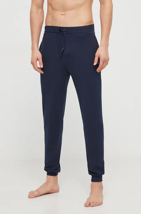 Homewear hlače BOSS boja: tamno plava, bez uzorka