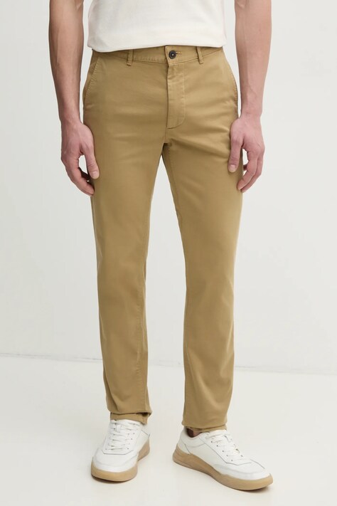 BOSS Orange pantaloni barbati, culoarea verde, drept, 50510933