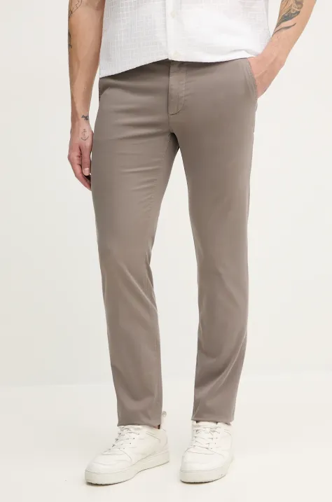 BOSS Orange pantaloni barbati, culoarea bej, drept, 50510933