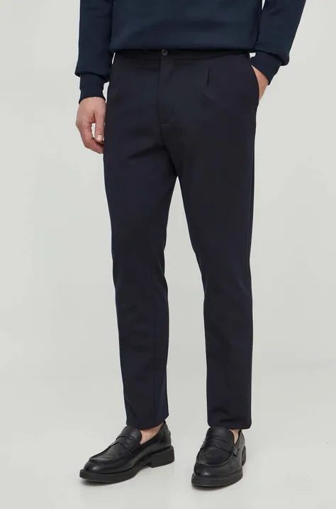 Tommy Hilfiger pantaloni bărbați, culoarea bleumarin, drept MW0MW33928