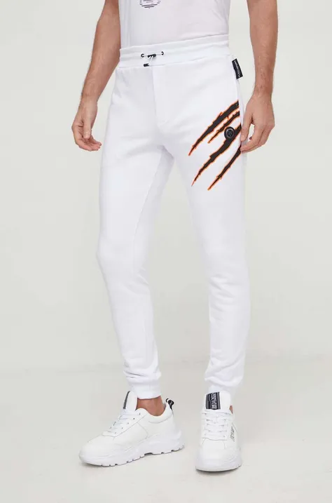 Παντελόνι φόρμας PLEIN SPORT χρώμα: άσπρο