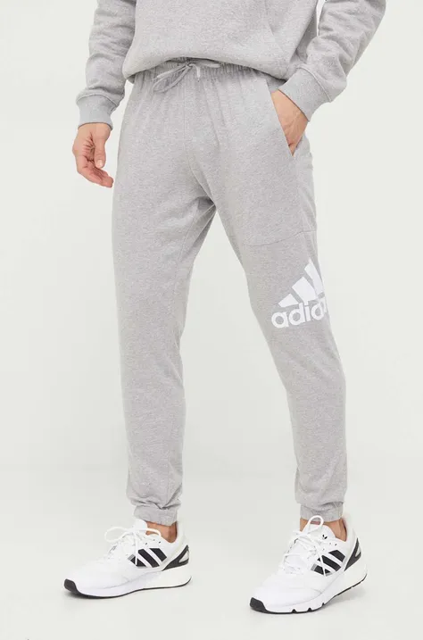 Спортивні штани adidas колір сірий з принтом
