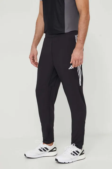Bežecké nohavice adidas Performance Own the Run čierna farba, s potlačou, IK4982