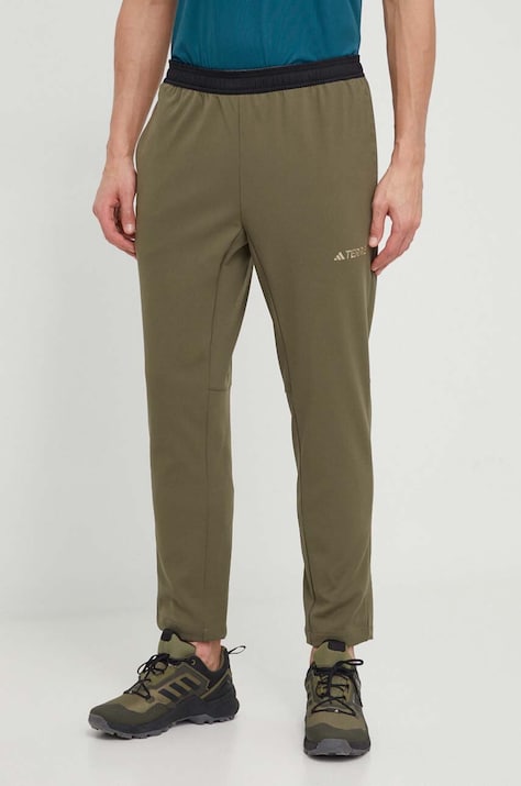 adidas TERREX pantaloni sport TERREX Multi bărbați, culoarea verde IN0019