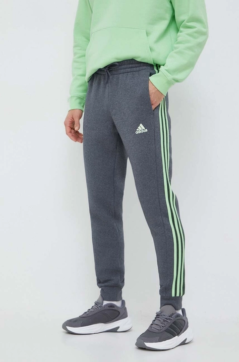 adidas pantaloni de trening culoarea gri, melanj IN0343