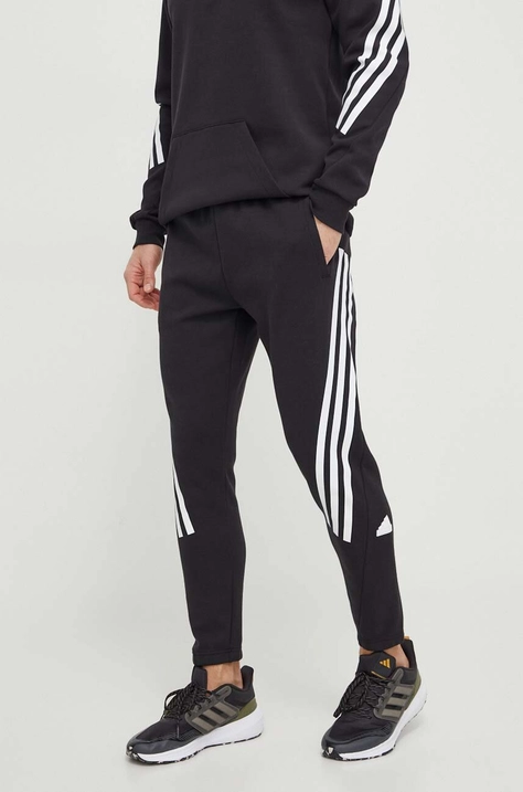 adidas pantaloni de trening culoarea negru, cu imprimeu IN3310