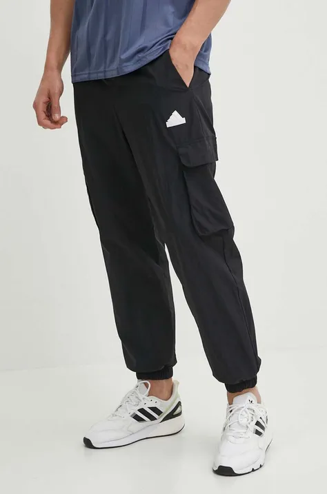 adidas spodnie dresowe kolor czarny gładkie IN3702