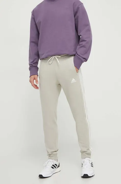 adidas spodnie dresowe kolor szary z aplikacją