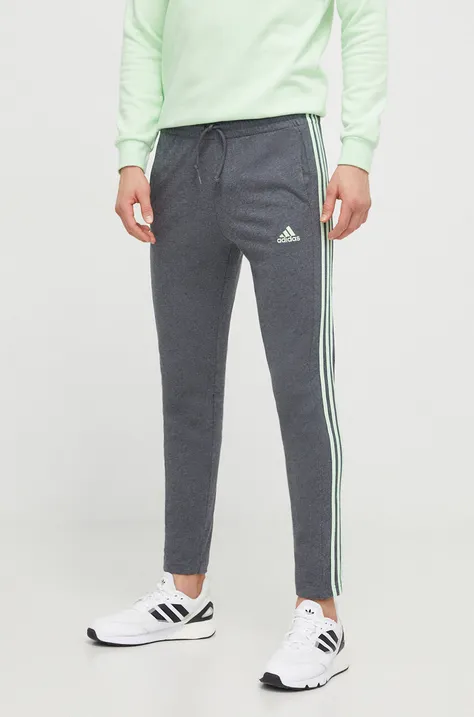 Спортивні штани adidas колір сірий однотонні