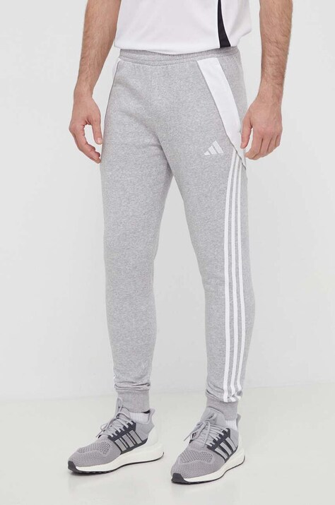 adidas Performance pantaloni de antrenament Tiro 24 culoarea gri, melanj, IS2153