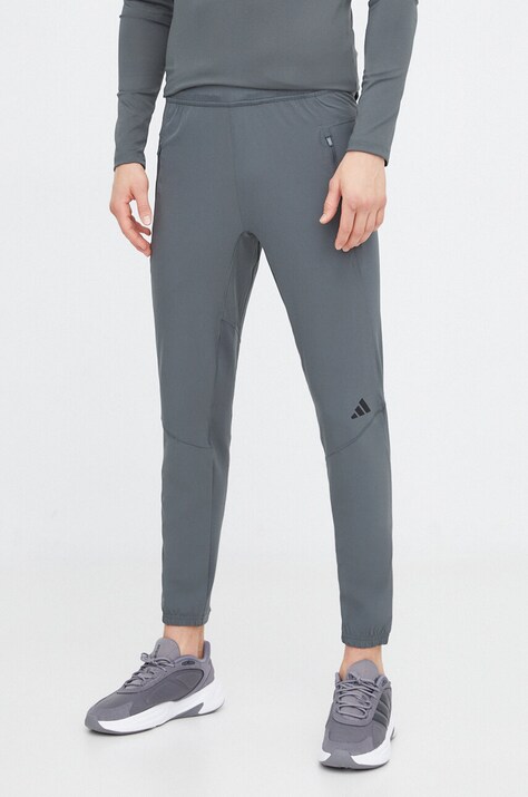 Штани для тренувань adidas Performance D4T колір зелений однотонні