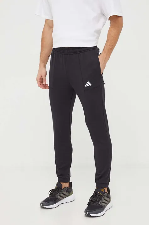 Штани для тренувань adidas Performance колір чорний однотонні