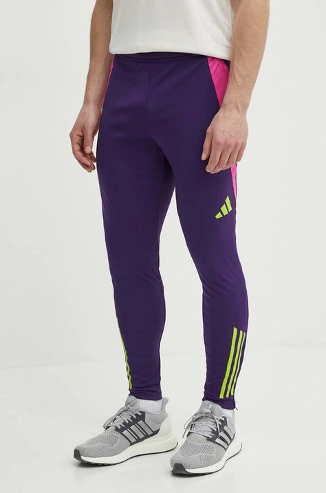 adidas Performance pantaloni de antrenament Generation Predator culoarea violet, modelator, IT4821