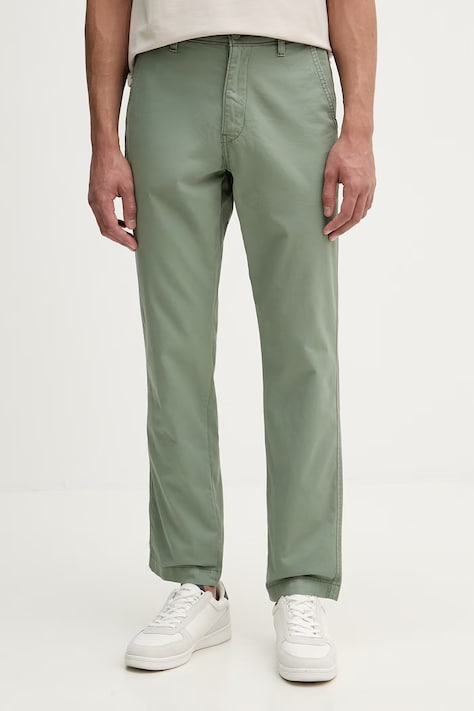 Levi's spodnie chinos męskie bawełniane zielone regular waist A5753