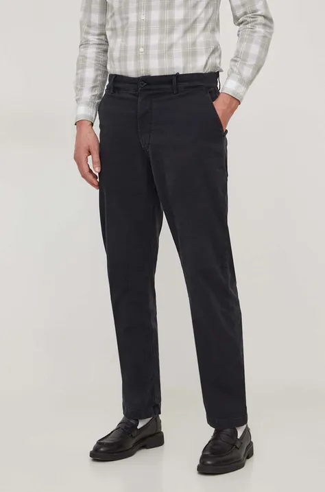 Nohavice Pepe Jeans pánske, čierna farba, rovné