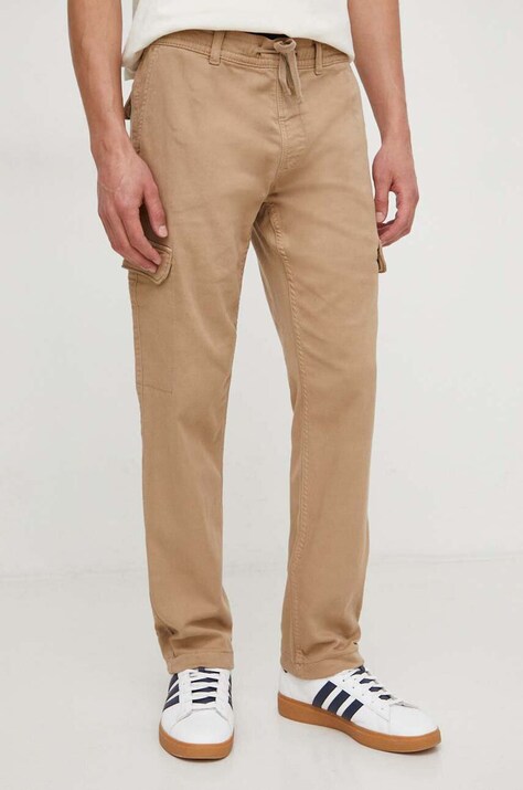 Штани Pepe Jeans GYMDIGO CARGO PANT чоловічі колір бежевий облягаючі PM211652