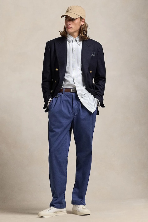 Polo Ralph Lauren pantaloni in cotone colore beige 710850209
