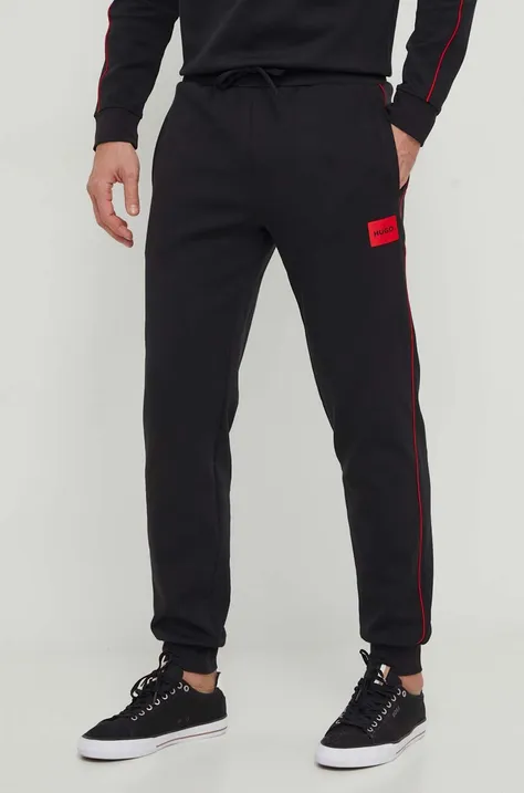 Спортивні штани HUGO колір чорний однотонні