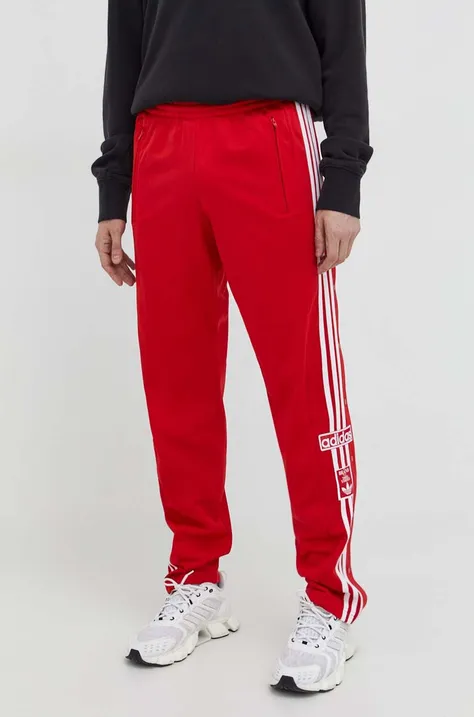 Tepláky adidas Originals červená farba, s nášivkou