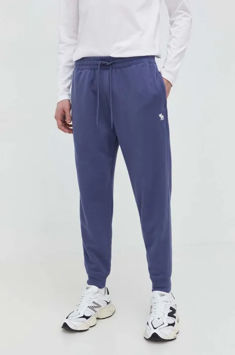 Спортен панталон Abercrombie & Fitch в синьо с изчистен дизайн