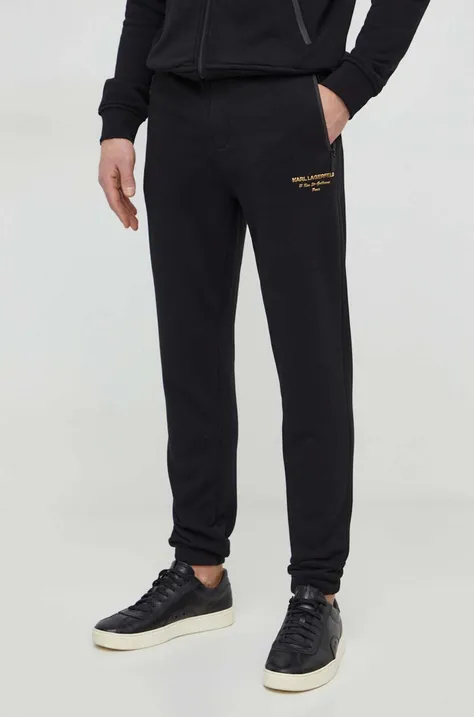 Спортивные штаны Karl Lagerfeld цвет чёрный однотонные