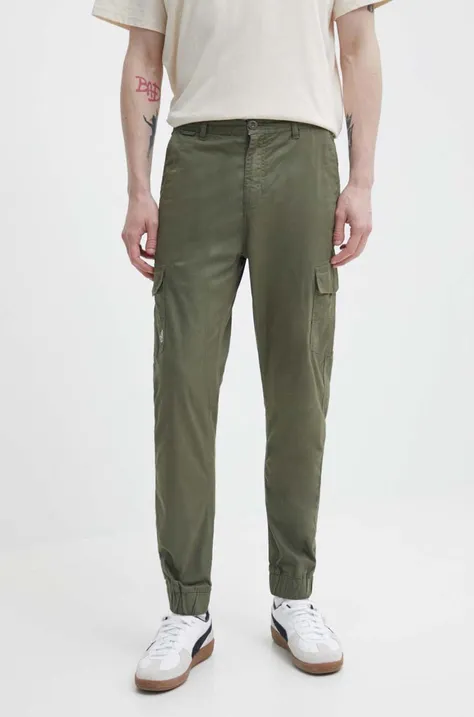 Quiksilver pantaloni barbati, culoarea verde