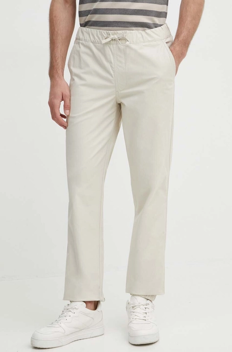 Pepe Jeans spodnie PULL ON CUFFED SMART PANTS męskie kolor beżowy dopasowane PM211687